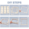 Basswood Assembled Paper Making Frame DIY-WH0001-74-2