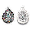 Synthetic Turquoise with Enamel Pendants PALLOY-TAC0044-62AS-2