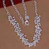 Popular Silver Color Plated Brass Ball Bib Necklaces NJEW-BB12694-2