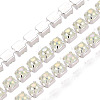Iron & ABS Plastic Imitation Pearl Tennis Chains CH-Q006-01A-14-1