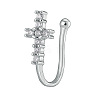 Brass Micro Pave Clear Cubic Zirconia Clip-on Nose Septum Rings WGE30AD-14-1