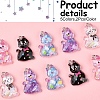 10Pcs 5 Styles Transparent Resin Pendants RESI-FS0001-92-3