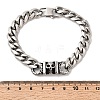 304 Stainless Steel Cuban Link Chains Bracelets BJEW-A092-02P-5