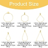 24Pcs 6 Styles 304 Stainless Steel Wire Pendants STAS-FS0001-54-4