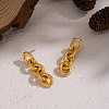 304 Stainless Steel Oval Chain Tassel Stud Earrings NM9874-5