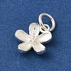 925 Sterling Silver 5-Petal Flower Charms with Jump Rings FIND-U013-02S-01-2