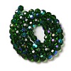 Electroplate Transparent Glass Beads Strands EGLA-A035-T8mm-L10-2