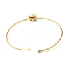Rack Plating Brass Micro Pave Clear Cubic Zirconia Letter Open Cuff Bangles BJEW-A018-01G-W-3