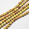 Round Natural Imperial Jasper Beads G-I122-6mm-02-2