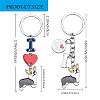 WEWAYSMILE 2 pcs Dog Keychain Car Keychain Pet Pendant Key-Ring Lovely Dog Key-ring Portable Metal Keychain Gift for Pet Lover Birthday Puppy Theme Party Supplies (Brownish Corgi) JX792A-2