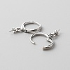 Brass Huggie Hoop Earring Findings LS-KK-WH0079-22P-2