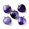 Dyed & Heated Natural Crystal Core Agate Pendants GG-CBACB71-04P-05-1