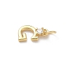 Brass Pave Clear Cubic Zirconia Charms KK-A273-01G-G-2