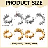 4 Pairs 2 Colors Brass Hoop Earrings EJEW-GO0003-26-2
