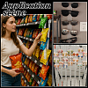 50Pcs Plastic Hanging Merchandise Strips KY-PH0002-22-5