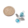 Synthetic Turquoise & Glass Pendants PALLOY-TA00113-02-2