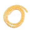 Natural Yellow Jade Bead Strands X-G-K121-01-4mm-6