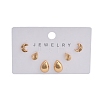 Brass Stud Earring Sets for Women EJEW-F352-01G-02-2