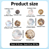 100Pcs 5 Styles Natural Shell Buttons BUTT-CY0001-29-2