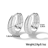 Rhodium Plated 925 Sterling Silver Hoop Earrings WZ9806-6-2