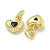 Rack Plating Brass Micro Pave Cubic Zirconia Charms KK-E114-01G-04-2