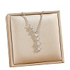 Brass Micro Pave Clear Cubic Zirconia Star Pendant 304 Stainless Steel Cable Chain Necklaces for Women WGC0A86-02-2