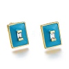 Brass Micro Pave Clear Cubic Zirconia Stud Earrings ZIRC-A017-31G-RS-2