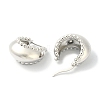 Rack Plating Brass Crescent Moon Hoop Earrings for Women EJEW-Q780-02P-2
