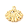 Brass Micro Pave Cubic Zirconia Charms KK-C117-02A-G-1