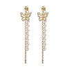 304 Stainless Steel Tassel Stud Earrings EJEW-JE06319-2