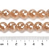 Electroplated Natural Quartz Round Beads Strands G-L598-A02-03A-5