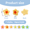98Pcs 7 Colors Opaque Resin Cabochons RESI-DC0001-50-2