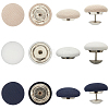 36Pcs 3 Colors Flat Round Cloth Cap Nail Buttons BUTT-CY0001-34-7