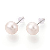 Natural Pearl Stud Earrings PEAR-N020-10A-01-2