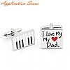Oval 201 Stainless Steel Swank Cuff Links SA-CBAE2BD-01G-C-4