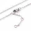 Brass Micro Pave Clear Cubic Zirconia Pendant Necklaces NJEW-JN03341-01-3