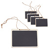 DELORIGIN 10Pcs Mini Wooden Hanging Chalkboard HJEW-DR0001-04-1