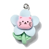 Opaque Resin Pendants RESI-D055-082P-2