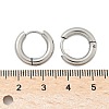 Tarnish Resistant 304 Stainless Steel Huggie Hoop Earrings EJEW-F111-16mm-P-3