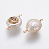 Natural Pearl Links connectors PEAR-L027-10A-2