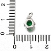 Brass Pave Cubic Zirconia Pendants KK-V002-23P-06-3
