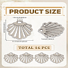 16pcs 304 Stainless Steel Charms STAS-LP0003-71-2