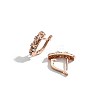 Brass Micro Pave Clear Cubic Zirconia Huggie Hoop Earrings EJEW-BB70467-4