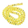 Electroplate Transparent Glass Beads Strands EGLA-A046-01C-19-3
