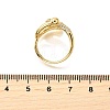 Brass Micro Pave Cubic Zirconia Cuff Rings RJEW-D308-03G-D-5