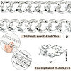 2Pcs 2 Styles Acrylic Cuban Link Chain Necklaces & Bracelets Jewelry Sets SJEW-SP0001-01P-2