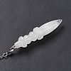 Natural Quartz Crystal Pointed Dowsing Pendulums AJEW-B020-06P-09-5