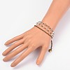 Gemstone Trendy Beads Multi-strand Bracelets X-BJEW-JB01875-02-4