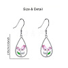 Alloy Enamel Teardrop & Tulip Dangle Earrings WG1F9CE-01-4