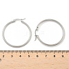 Tarnish Resistant 304 Stainless Steel Hoop Earrings EJEW-F105-08P-4